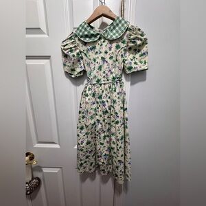 Rare Editions Green and purple Floral Kids Dress size 8